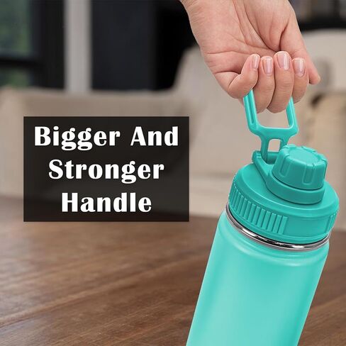 Spout Lid for Hydro Flask Wide Mouth Sport Water Bottles,2 Pack Replacement Lids for Most 12,14,16,18,20,22,32,40,64oz Wide Mouth Water Bottles with Handle Easy to Carry (Black2) in Kuwait