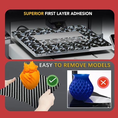 3D Printer Build Plate for Bambu Lab A1/X1/X1C/X1E/X1/P1P/P1S,Flexible Double Sided Smooth PEY Build Plate,3D Printer Spring Steel Sheet Plate Removable Platform(PEY-Circle+PEY-Starry) in Kuwait