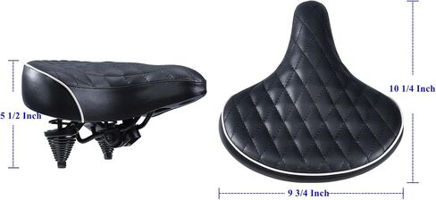 Beach Cruiser Bike Seat,Comfortable Extra Wide Suspension Bike Seat,Bike Seats for Heavy Riders,Electra Bike Seat Replacement for Men and Women. in Saudi Arabia