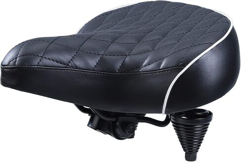 Beach Cruiser Bike Seat,Comfortable Extra Wide Suspension Bike Seat,Bike Seats for Heavy Riders,Electra Bike Seat Replacement for Men and Women. in Saudi Arabia