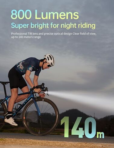 iGPSPORT VS1200 ضوء الدراجة الذكي، بلوتوث 1200 لومن فائق السطوع 5000 مللي أمبير في الساعة قابل لإعادة الشحن للدراجة ليلاً لركوب الدراجات على الطرق الجبلية in Kuwait