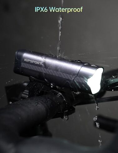 iGPSPORT VS1200 ضوء الدراجة الذكي، بلوتوث 1200 لومن فائق السطوع 5000 مللي أمبير في الساعة قابل لإعادة الشحن للدراجة ليلاً لركوب الدراجات على الطرق الجبلية in Kuwait