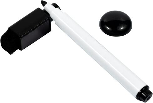 JAM PAPER Magnetic Dry Erase Foam Boards w/Black Board Marker - 8 x 12 - Black Border - Sold Individually in Saudi Arabia