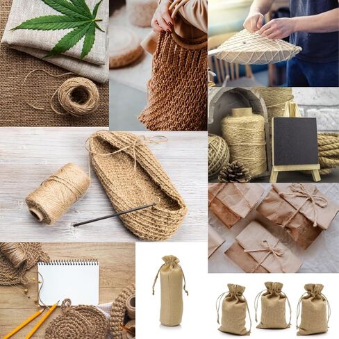 Natural Hemp Twine, Hemp Cord Spool (3mmX100ft (30m)) in Kuwait