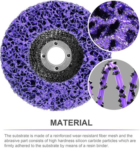 10-Pack 4-1/2" Paint Stripping Discs, 5 Purple & 5 Black for Angle Grinder, Efficient Rust, Paint, and Adhesive Removal on Metal and Wood in Saudi Arabia