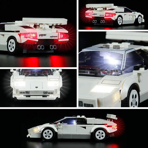 LED Lighting Compatible with Lego Lamborghini Countach 76908, Light Kit Compatible with Lego 76908, Giving Light to Model, NOT Included The Model Set（Standard Version） in Saudi Arabia
