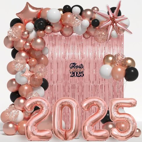 Graduation Balloon Garland Arch Kit for Graduation Decorations Class of 2025 - Blue Gold and White Balloons Different Sizes 5 12 18 Inch Graduations Balloons Arch for Grad Party Supplies in Saudi Arabia
