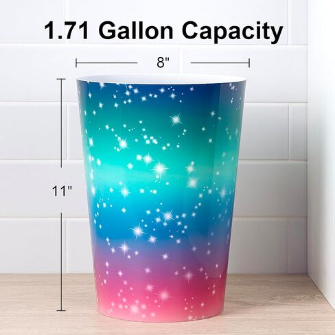 Allure Home Creation Under The Sea Fish Plastic Wastebasket Compact Size 1.71 Gallons in Saudi Arabia