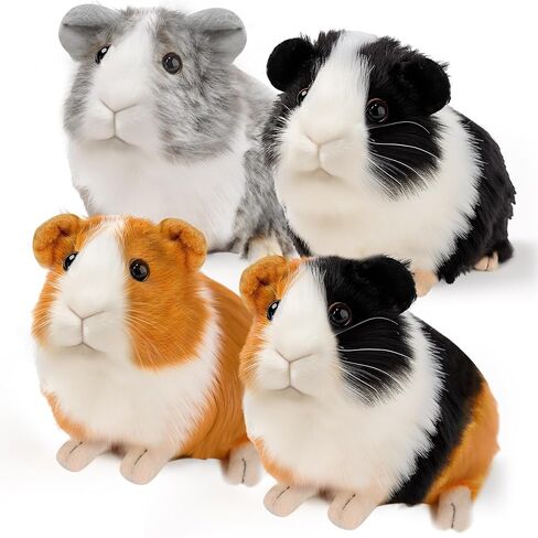 2pc Guinea Pig Stuffed Animals - Realistic Plush Cute Plushie Toys for Kids, Small Live Animals Pet Doll Toy for Boys Girls Birthday in Kuwait