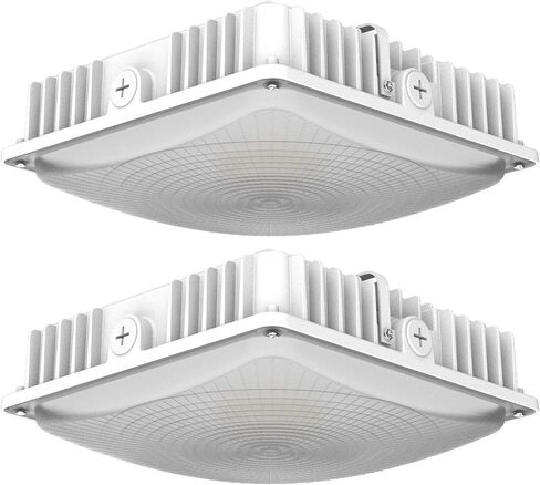 LED Canopy Light Fixture 45W 1 Pack,HID/HPS Replacement, 9.5" x 9.5", LED Shop Light, 5700K, AC100-277V, IP65 Waterproof,Canopy Light Outdoor for Gas Station,Warehouse Light (45W-1Pack) in Saudi Arabia