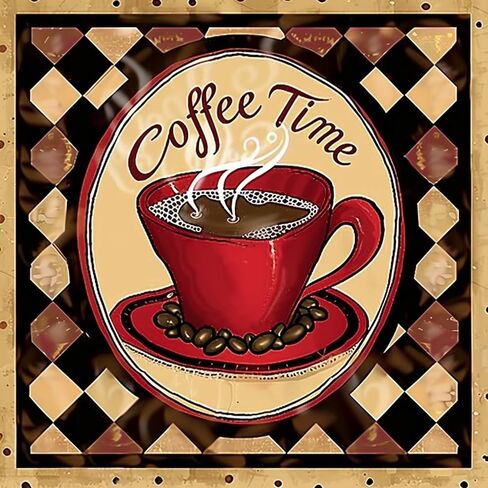 pigpigboss Coffee Diamond Painting by Numbers for Adult, 5D Diamond Art Painting, Coffee Letter Diamond Dots Kit for Beginner Kitchen Wall Decor (12 X 12 inches) in Saudi Arabia