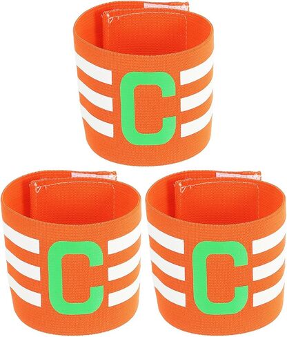 MECCANIXITY Soccer Captain Armband, Nylon Captain Arm Bands for Soccer Elastic Captain C Arm Band Sports Captain Armbands for Football Team Training Youth & Adult Blue, Pack of 3 in Saudi Arabia