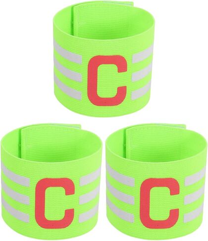 MECCANIXITY Soccer Captain Armband, Nylon Captain Arm Bands for Soccer Elastic Captain C Arm Band Sports Captain Armbands for Football Team Training Youth & Adult Blue, Pack of 3 in Saudi Arabia