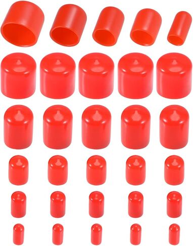 DMiotech 25 Pack 1/4" 3/8" 1/2" 3/4" 7/8" ID White Screw Thread Protectors Rubber End Caps Bolt Covers for Screw Bolt Furniture Pipe in Saudi Arabia