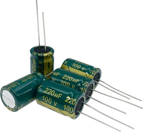 20pcs 35V 220UF Capacitor 8x12mm(0.31x0.47in) High Frequency Aluminum Electrolytic Capacitors for TV, LCD Monitor, Game in Saudi Arabia
