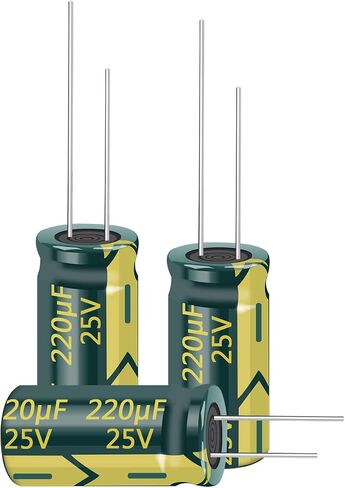 20pcs 35V 220UF Capacitor 8x12mm(0.31x0.47in) High Frequency Aluminum Electrolytic Capacitors for TV, LCD Monitor, Game in Saudi Arabia