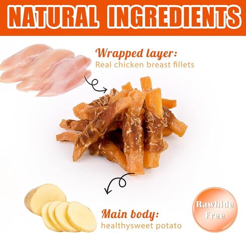Dog Treats, Dog Kabobs Treats Made with Real Chicken, Duck, Grain Free, Easily Digestible, Long-Lasting for Large & Small Dogs - Supports Healthy Teeth in Saudi Arabia