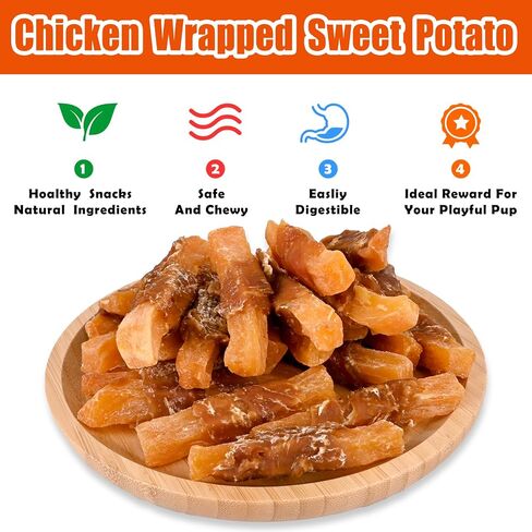 Dog Treats, Dog Kabobs Treats Made with Real Chicken, Duck, Grain Free, Easily Digestible, Long-Lasting for Large & Small Dogs - Supports Healthy Teeth in Saudi Arabia