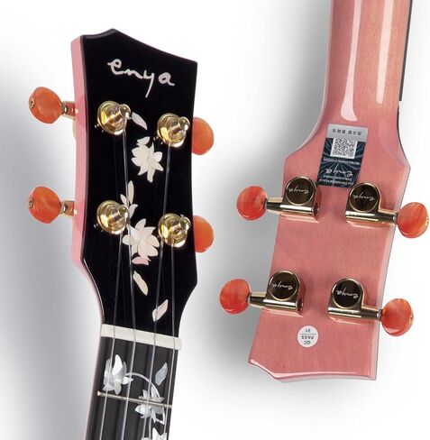 Enya Taimane Moon Signature Tenor Ukulele All Solid Mahogany 26" Black Ukelele with Built-in AcousticPlus Pickup Bundle with Gig Bag and Strap(EUT-Moon BK EQ) in Saudi Arabia