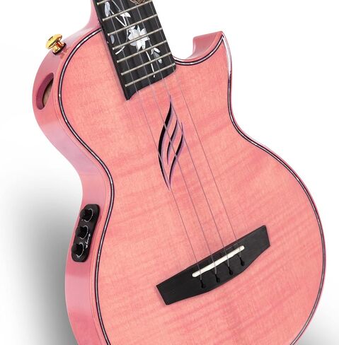 Enya Taimane Moon Signature Tenor Ukulele All Solid Mahogany 26" Black Ukelele with Built-in AcousticPlus Pickup Bundle with Gig Bag and Strap(EUT-Moon BK EQ) in Saudi Arabia