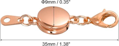 uxcell 8Pcs Jewelry Clasps, Oblate Clasps Locking Closures with Lobster Clasps for Bracelet Necklace DIY Making Wedding Jewelry Accessories (Rose Gold) in Saudi Arabia