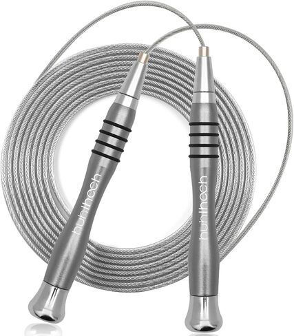 Speed Jump Rope Weighted Jump Rope for Men High Speed Jump Rope with Self Locking No Screws Design 360 Degree Rotation Silicone Textured Non Slip Includes 2 Speed Cables for Crossfit Training in Kuwait