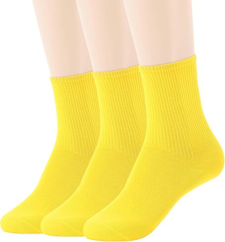Remorty Womens Colorful Basic Sock -Unique Knit Cotton Crew Socks 3 Pack in Saudi Arabia