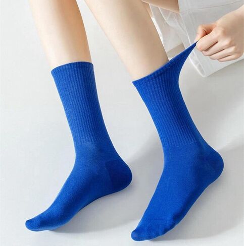 Remorty Womens Colorful Basic Sock -Unique Knit Cotton Crew Socks 3 Pack in Saudi Arabia
