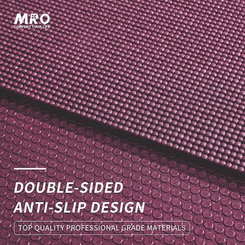 MRO Extra Large Yoga Mat, 12'x6'/9'x6'/7'x5'/6'x4' (9MM) Extra Wide and Thick Exercise Mats for Home Gym Workout, Non-Slip, Soft for Women and Men Fitness, Ideal for Barefoot Yoga, Pilates, stretching in Kuwait
