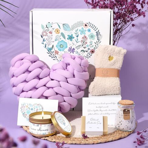 Sympathy Gift Baskets - Condolences Gift Basket for Loss of Loved One/Mom/Dad/Husband - Bereavement Grief Gifts - Sorry for Your Loss Grieving Care Package Gift Box for Women Men Friend (Blue Pillow) in Kuwait