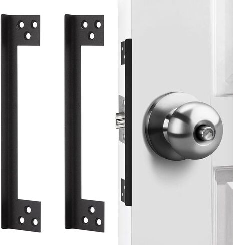 Door Latch Guard Plate, Outswing Door Security Protector, Door Latch Shield, Cover to Block Access to The Door Lock/Deadbolt Latch (7 in. - 1pack) in Kuwait