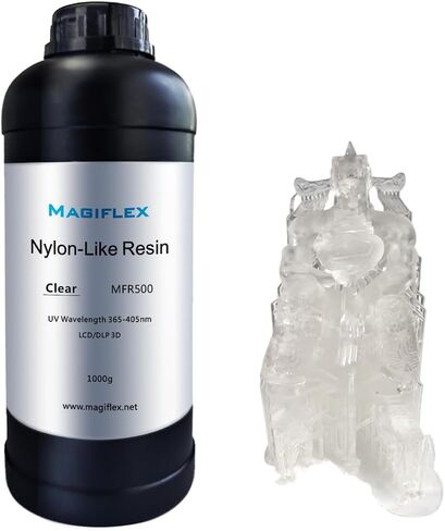 Tough Resin, Upgraded Nylon-Like 3D Printer Resin, 405nm SLA Fast UV-Curing Resin, High Precision & Rapid Photopolymer for 8K Capable LCD/DLP/SLA 3D Printing (1000g） (Grey) in Saudi Arabia