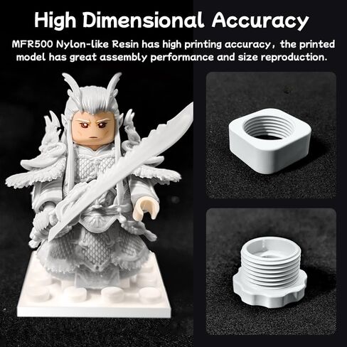Tough Resin, Upgraded Nylon-Like 3D Printer Resin, 405nm SLA Fast UV-Curing Resin, High Precision & Rapid Photopolymer for 8K Capable LCD/DLP/SLA 3D Printing (1000g） (Grey) in Saudi Arabia