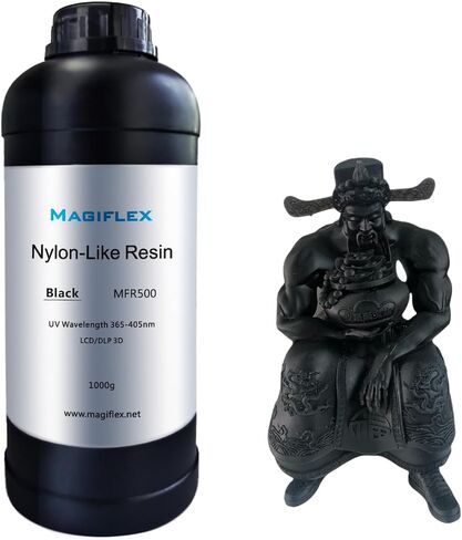 Tough Resin, Upgraded Nylon-Like 3D Printer Resin, 405nm SLA Fast UV-Curing Resin, High Precision & Rapid Photopolymer for 8K Capable LCD/DLP/SLA 3D Printing (1000g） (Grey) in Saudi Arabia