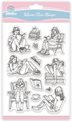 GLOBLELAND Flower Fairy Clear Stamps Butterfly Fairy Silicone Clear Stamp Spring Flower and Plant Transparent Stamps for DIY Scrapbooking and Cards Making Photo Album Journal 6.3x4.33inch in Kuwait