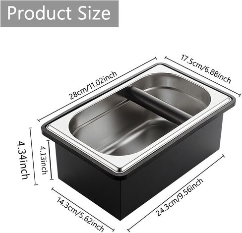 Espresso Knock Box, Stainless Steel Coffee Knock Box Large Capacity Coffee Pucks Container Espresso Machine Tool for Coffee Ground in Saudi Arabia