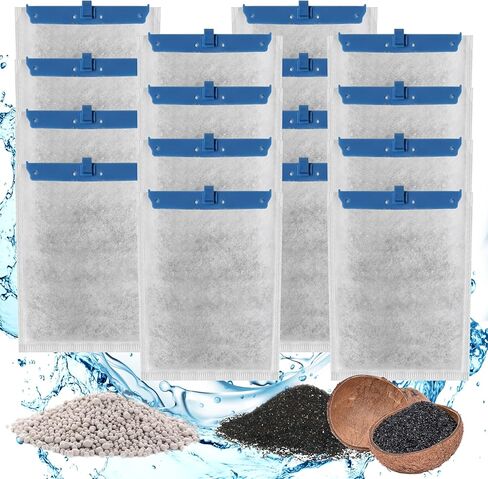 6 Pack Large Filter Cartridges Compatible with Tetra Whisper Bio-bag Filter: Large Aquarium Filter Cartridge Compatible with Tetra Whisper Filter 20i/40i IQ20/30/45/60 PF20/30/40/60 & ReptoFilter in Kuwait