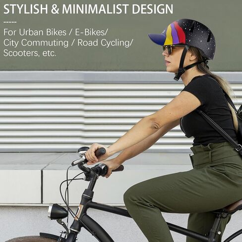 Bicycle Helmet for Adults Bike Helmet for Women and Men Adjustable Safe Baseball Cap Helmet with Sun Visor Road Cycling Helmets 22.8-24.4inch in Saudi Arabia