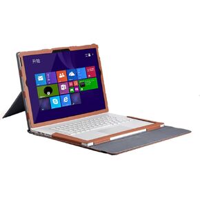 حالة كمبيوتر محمول قابلة للفصل لكتاب سطح Microsoft Surface 3 2 1 [ليس الطرز الأخرى] الكمبيوتر اللوحي تغطية كمبيوتر كمبيوتر محمول مع حامل (بني مع حامل ، 15)