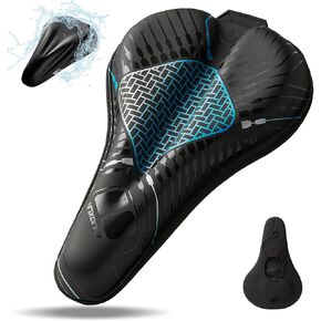 Bike Seat Cushion - Bike Seat Cover for Men & Women Comfort, Bike Cushion for Narrow Bike Seat, BMX, MTB & Road, Bicycle Seat Cushion Fit for Peloton, Spin and Stationary Bike, Indoor Outdoor Cycling
