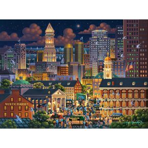 Buffalo Games - Eric Dowdle - Boston Market - 1000 Piece Jigsaw Puzzle for Adults -Challenging Puzzle Perfect for Game Nights - Finished Size is 26.75 x 19.75