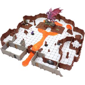 Dragon's Lair Adventure Set - Mini Dungeon Castle Cavern DND Terrain for Tabletop RPGs, Dungeons & Dragons, Pathfinder, War Gaming, and More! - by DCD (123+pcs, 4sqft)
