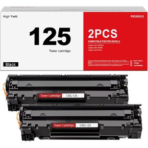 CRG125 CRG-125 High Yield Toner Cartridge (2-Pack, Black): Compatible Replacement for Canon 125 Toner Cartridge ImageCLASS LBP6030w LBP6000 MF3010 Printer, Yield Up to 2,100 Pages