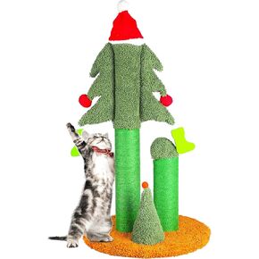 FluffyDream Cat Scratcher Post Board, Mount Fuji Shape Cat Scratching Lounge Bed, Durable Pad Prevents Furniture Damage