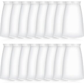 16 Pack 4 Inch Filter Socks 200 μm Fish Tank Filters Aquarium Filter Bags Filter Socks for Tank Sump Saltwater Freshwater Under Gravel Aquarium 4 Inch Ring by 9 Inch Long