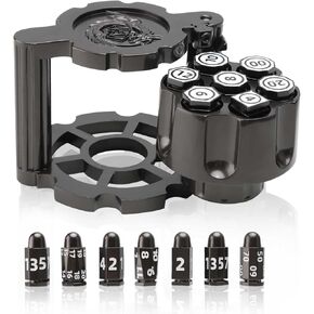 Yuehuam polyhedral Bullet Dice Set 7 Metal Bullet Dice Dice Revolver