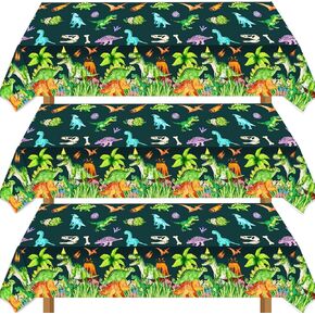 ميكتوز 3PS Dinosaur Party tablecloth المائية المائية ديناصور تغطية طاولة عيد ميلاد ديناصور ديكورات عيد ميلاد اللوازم للحفاظ على الأولاد للأطفال 1st 3rd 3rd 4th 16th Dino Decor