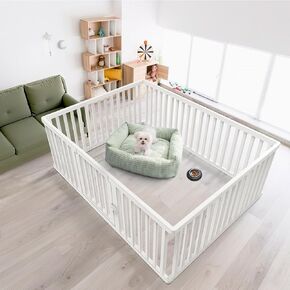 Palopalo Indoor Outdoor Dog Playpen للحيوانات الأليفة الصغيرة/المتوسطة | جرو غير قابل للتعديل غير القابل للانزلاق و Cat Pen | بيت البلاستيك الخالي من BPA مع تصميم سهل التنظيف
