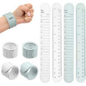 ABEILLO 4 PCS معصم معصم ، معصم ممرضة يمكن ارتداؤها ، سوار تذكير السيليكون يكتب على مذكرة ، ومفتحات معصم قابلة لإعادة الاستخدام لعمل الدراسة اليومية للطلاب (White & Violet)