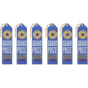 أشرطة جائزة Beistle Grand Grand Award ، 2 "× 8" ، 6 أشرطة جائزة في الحزمة